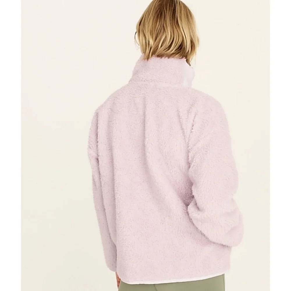 9. J.Crew Teddy sherpa half-zip sweatshirt - Picture 5 of 9